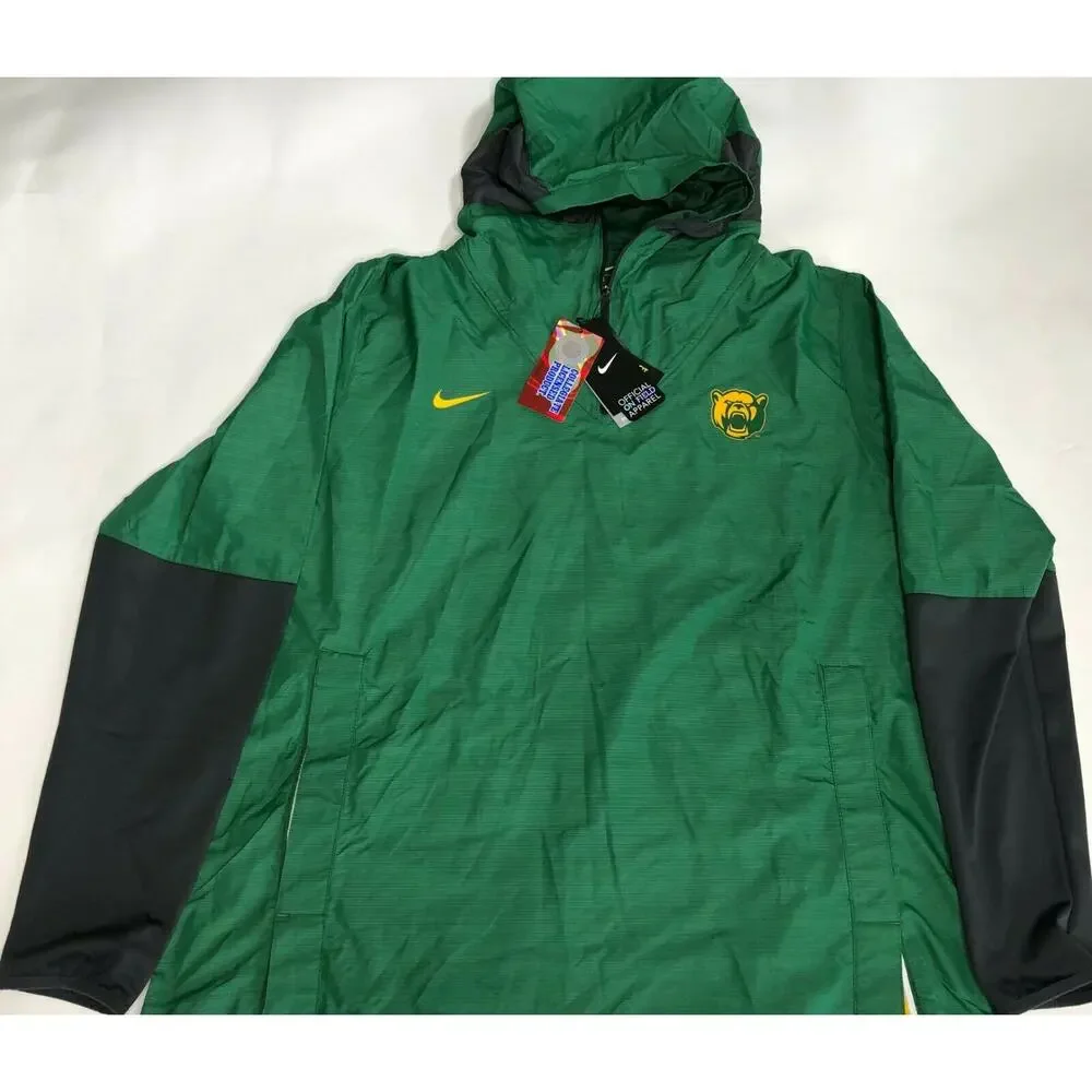 NIKE Men's Baylor Bears On-Field Pull Over Jacket Green CQ5215-341 Size XL